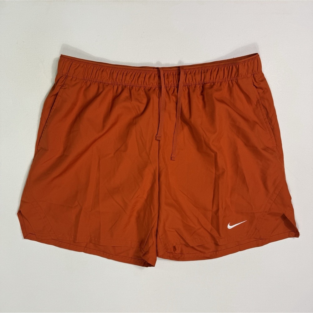 Nike Shorts Mens 2XL Orange Tennis FD5380-811 Drawstring 7" Inseam Active Sports